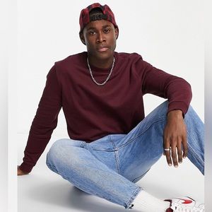 Maroon ASOS design sweater
